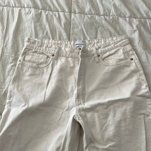 cream baggy zara jeans